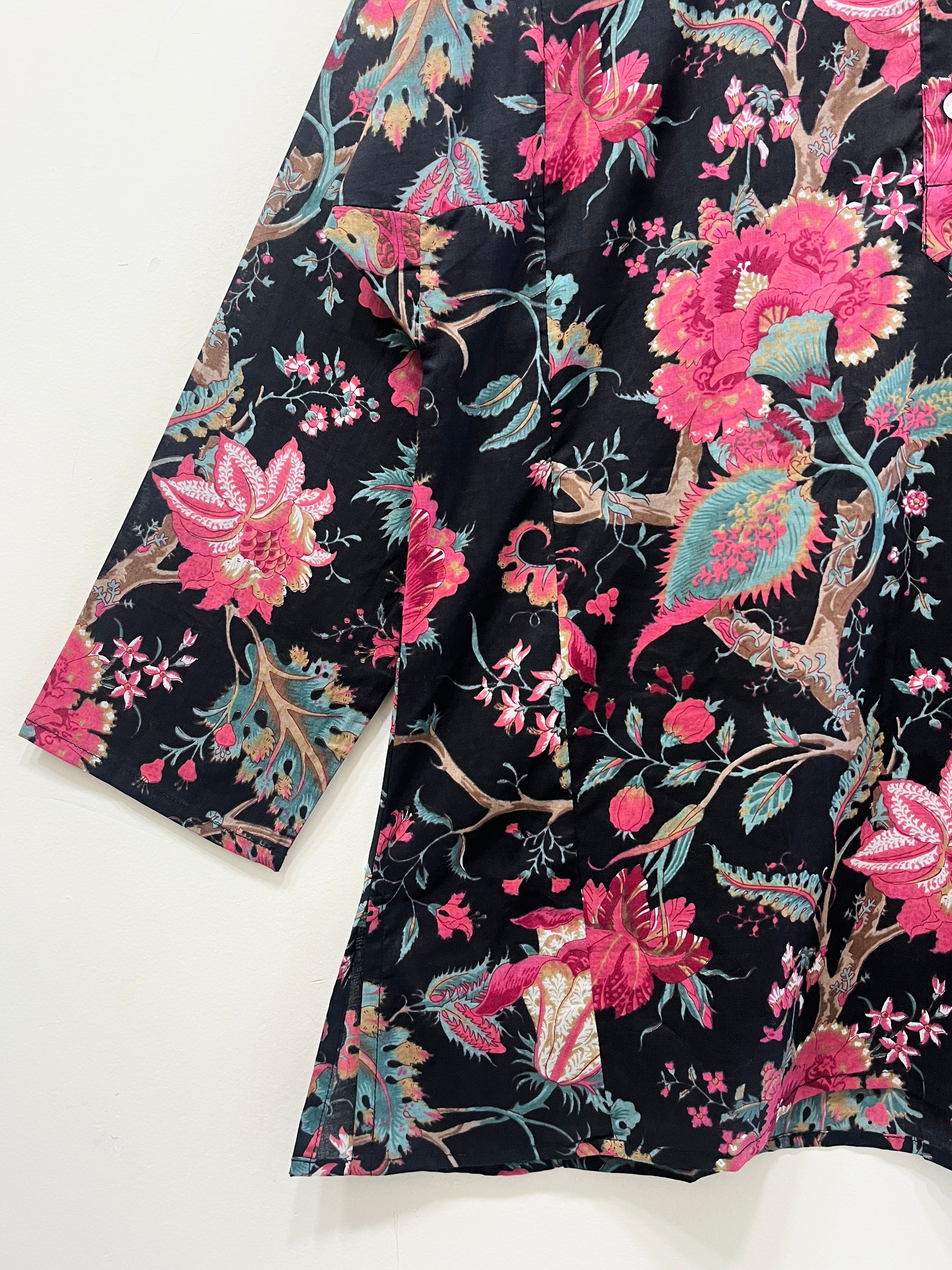 Block Printed Cotton Short Kurti