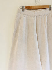 Ivory Cream Wide Leg Cotton Pants