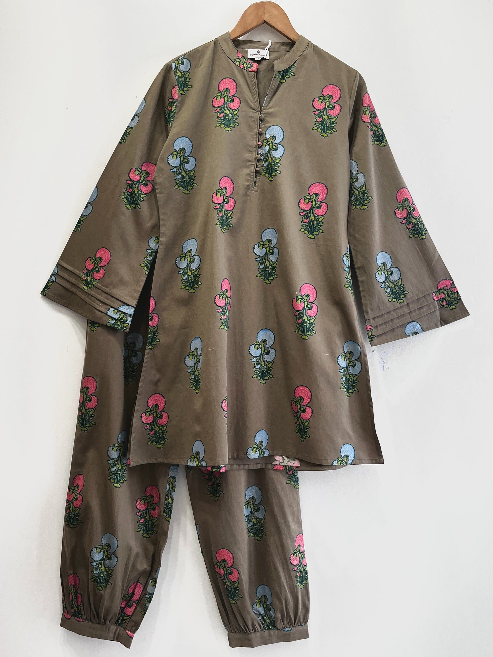 Heritage Bloom Cotton Kurta Set