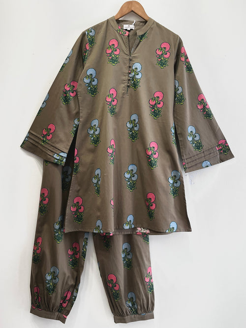 Heritage Bloom Cotton Kurta Set