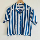 Blue Stripe Crop Shirt