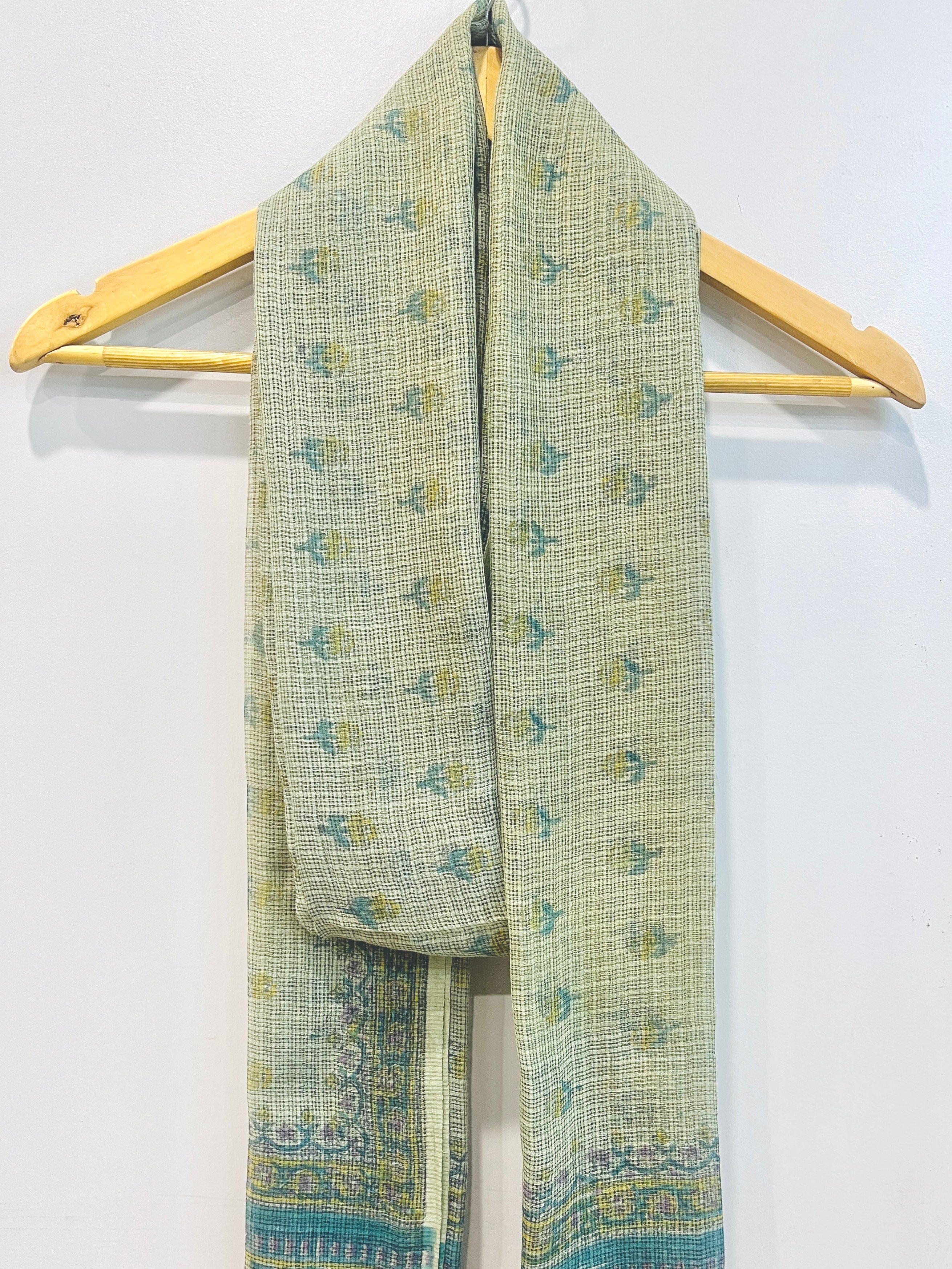 Block Printed Kota Doria Dupatta