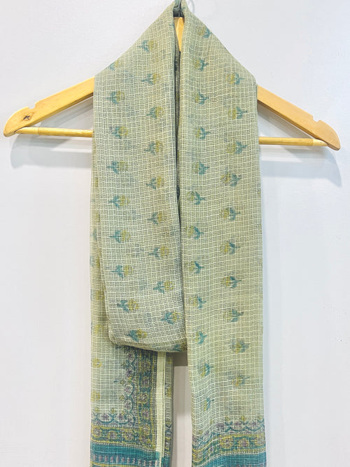 Block Printed Kota Doria Dupatta