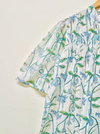 Block Printed Chanderi Silk Short Top