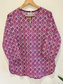 Block Printed Cotton Short Kurti