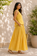 Sunlit Marigold Cotton Skirt