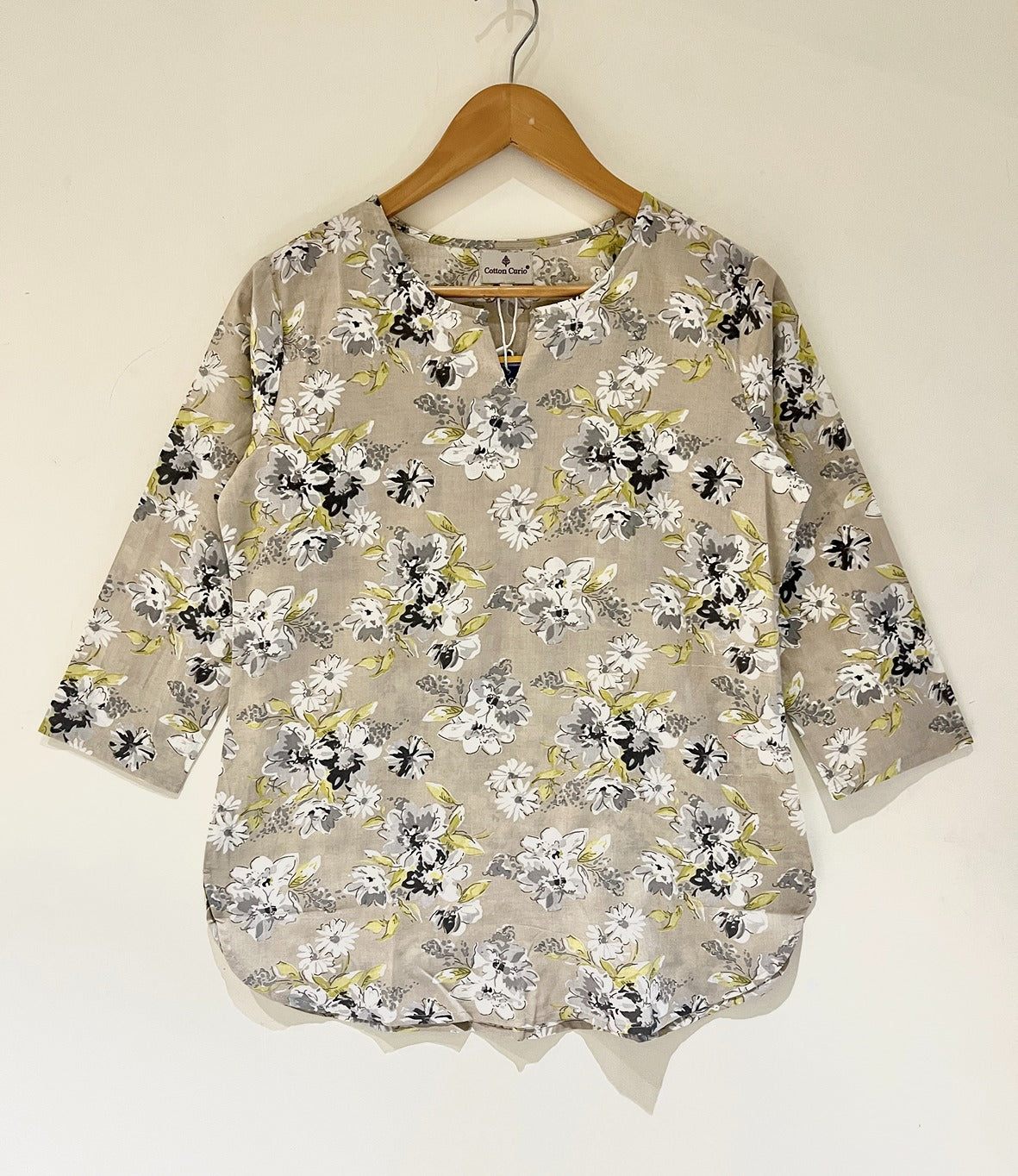 Block Printed Cotton Short Kurti
