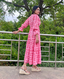 Shades of Pink Tiered Dress