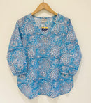 Block Printed Cotton Short Kurti