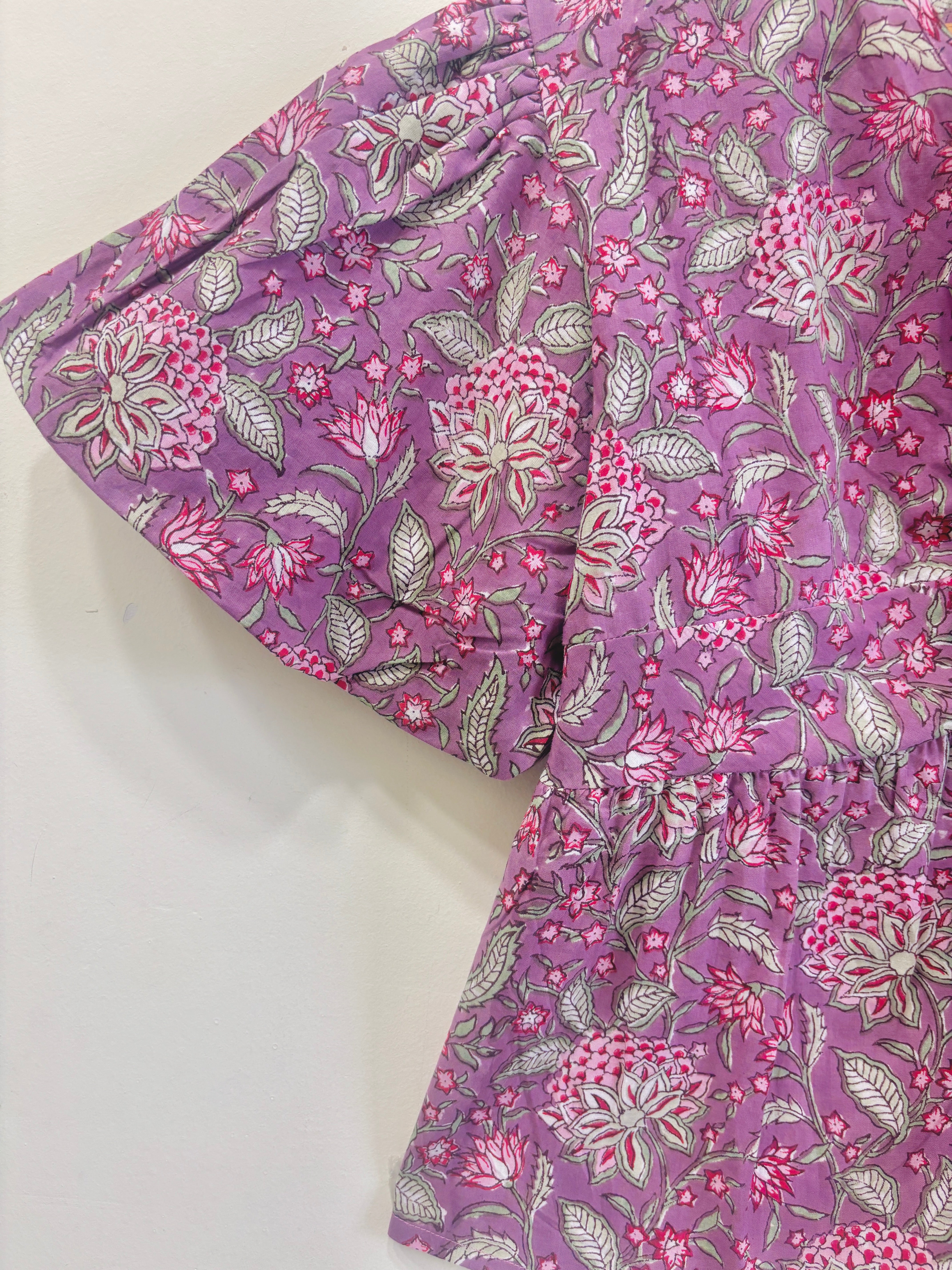 Block Printed Cotton Short Top