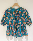 Block Printed Cotton Short Top