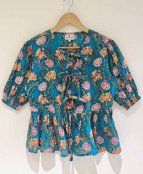 Block Printed Cotton Short Top