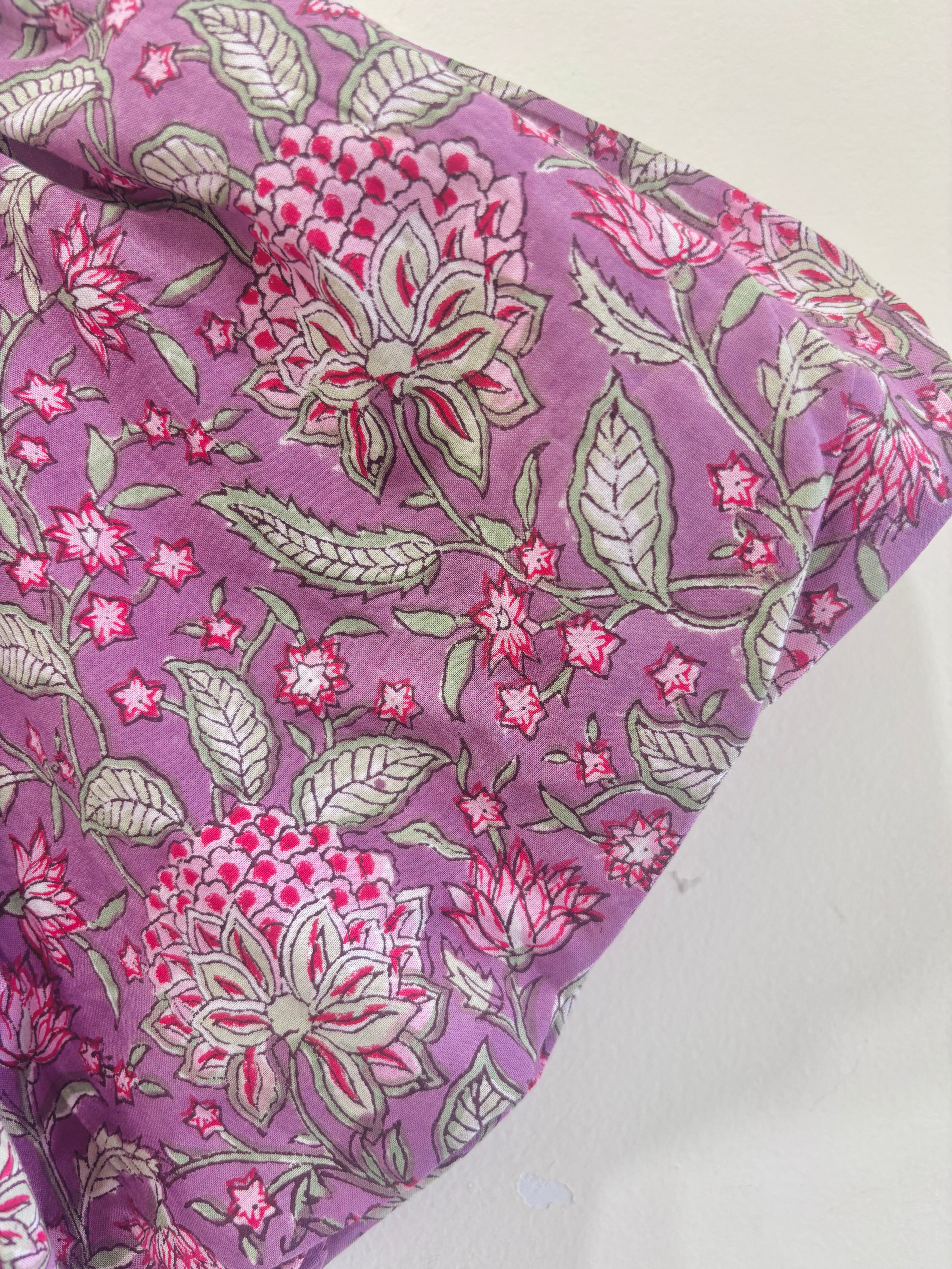 Block Printed Cotton Short Top