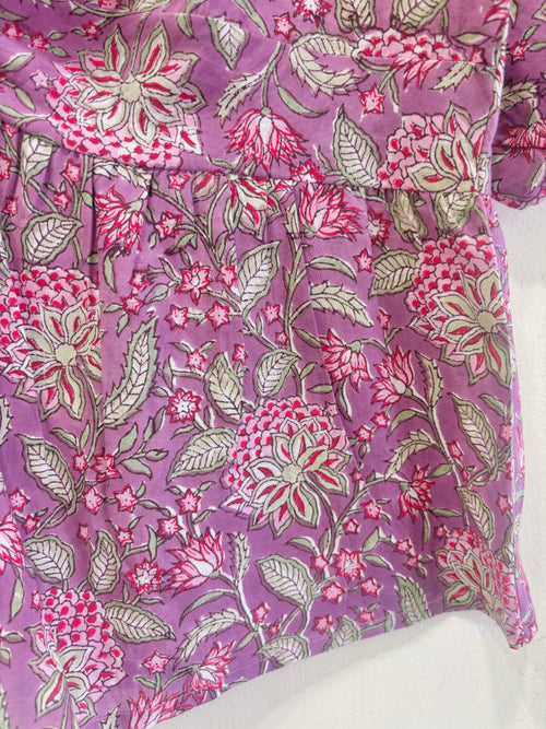 Block Printed Cotton Short Top