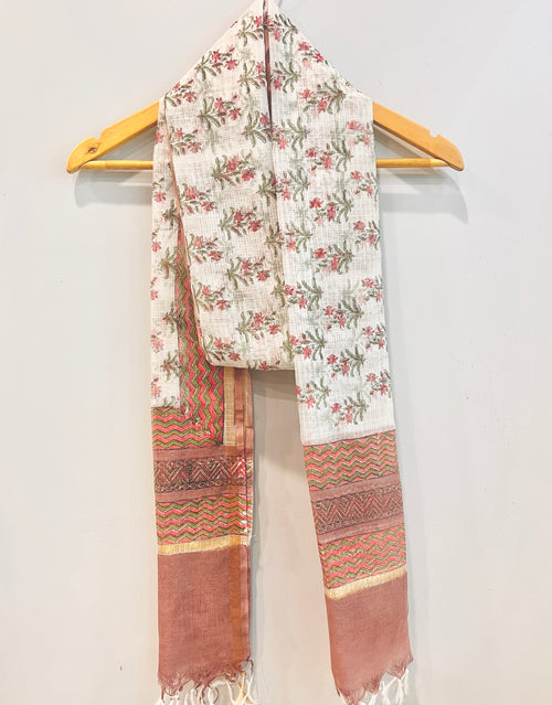 Block Printed Kota Doria Dupatta