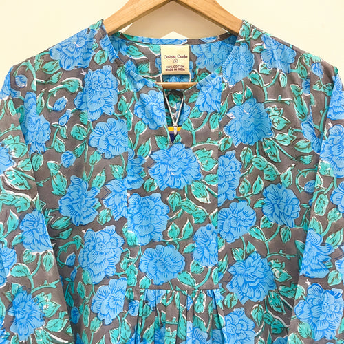 Block Printed Cotton Short Top