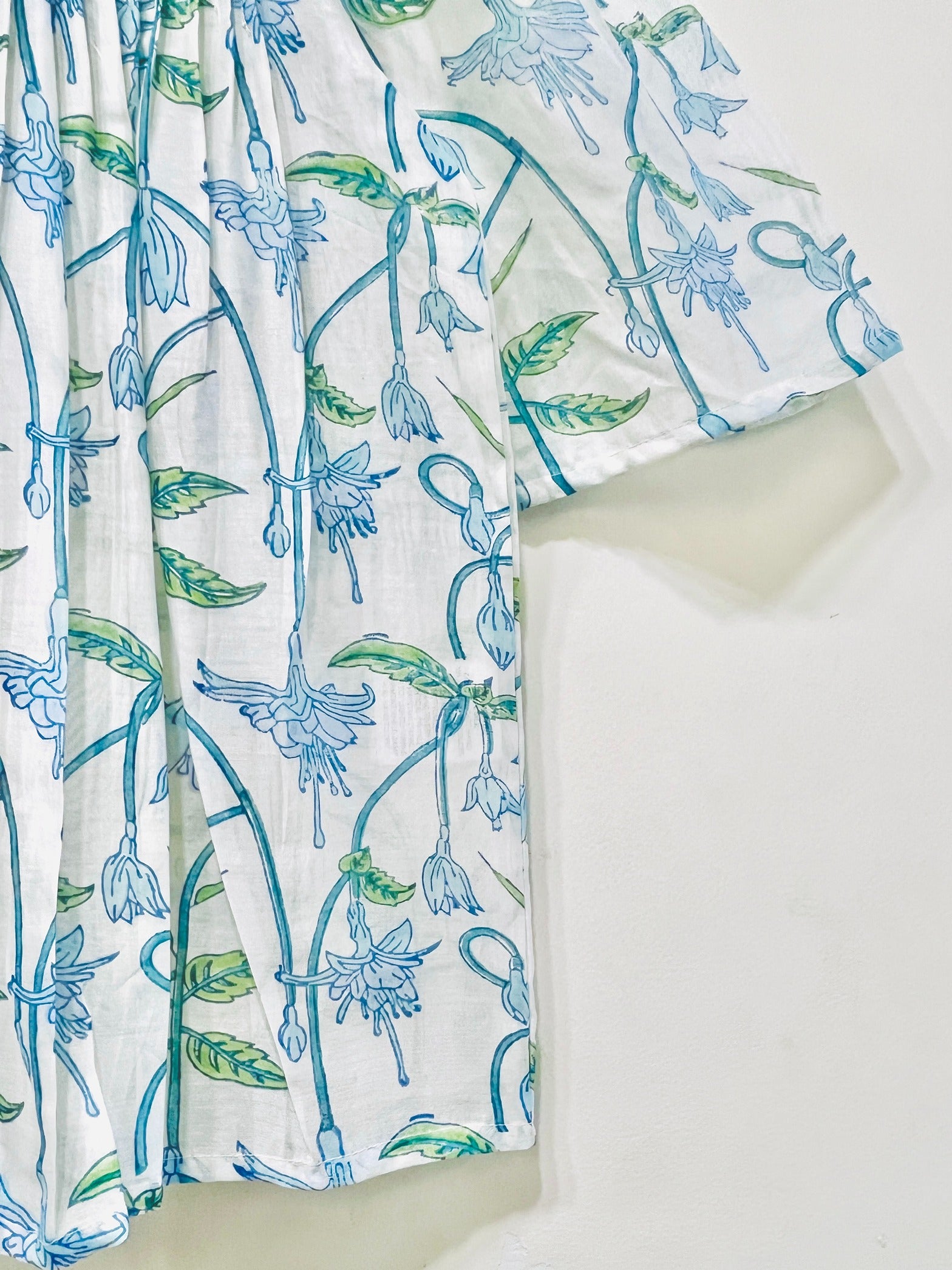 Block Printed Chanderi Silk Short Top