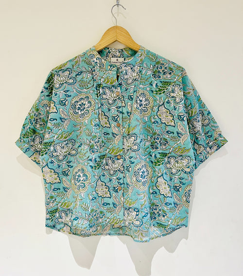 Block Printed Cotton Short Top