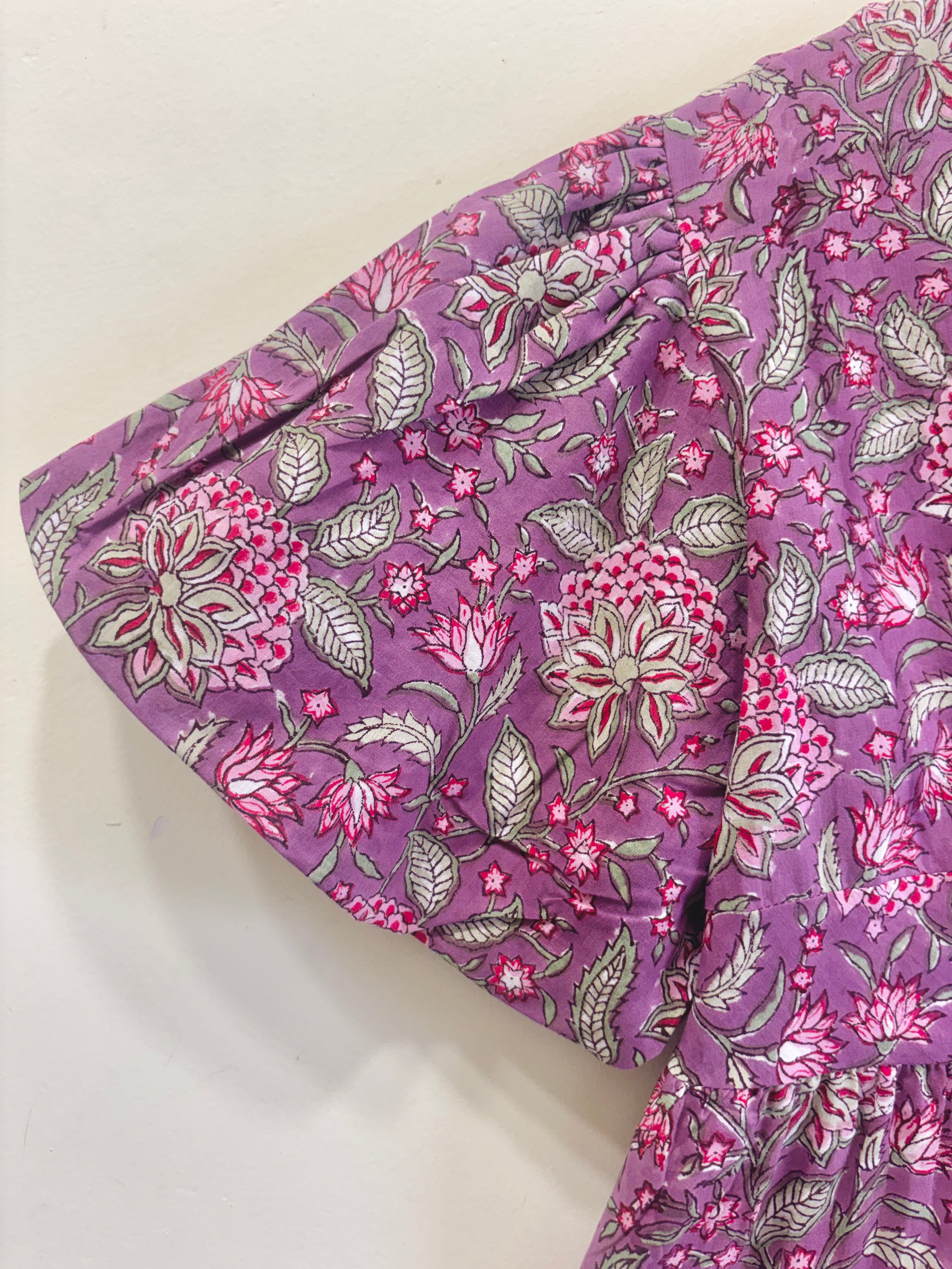 Block Printed Cotton Short Top