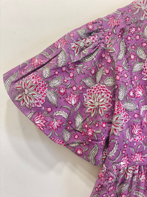 Block Printed Cotton Short Top