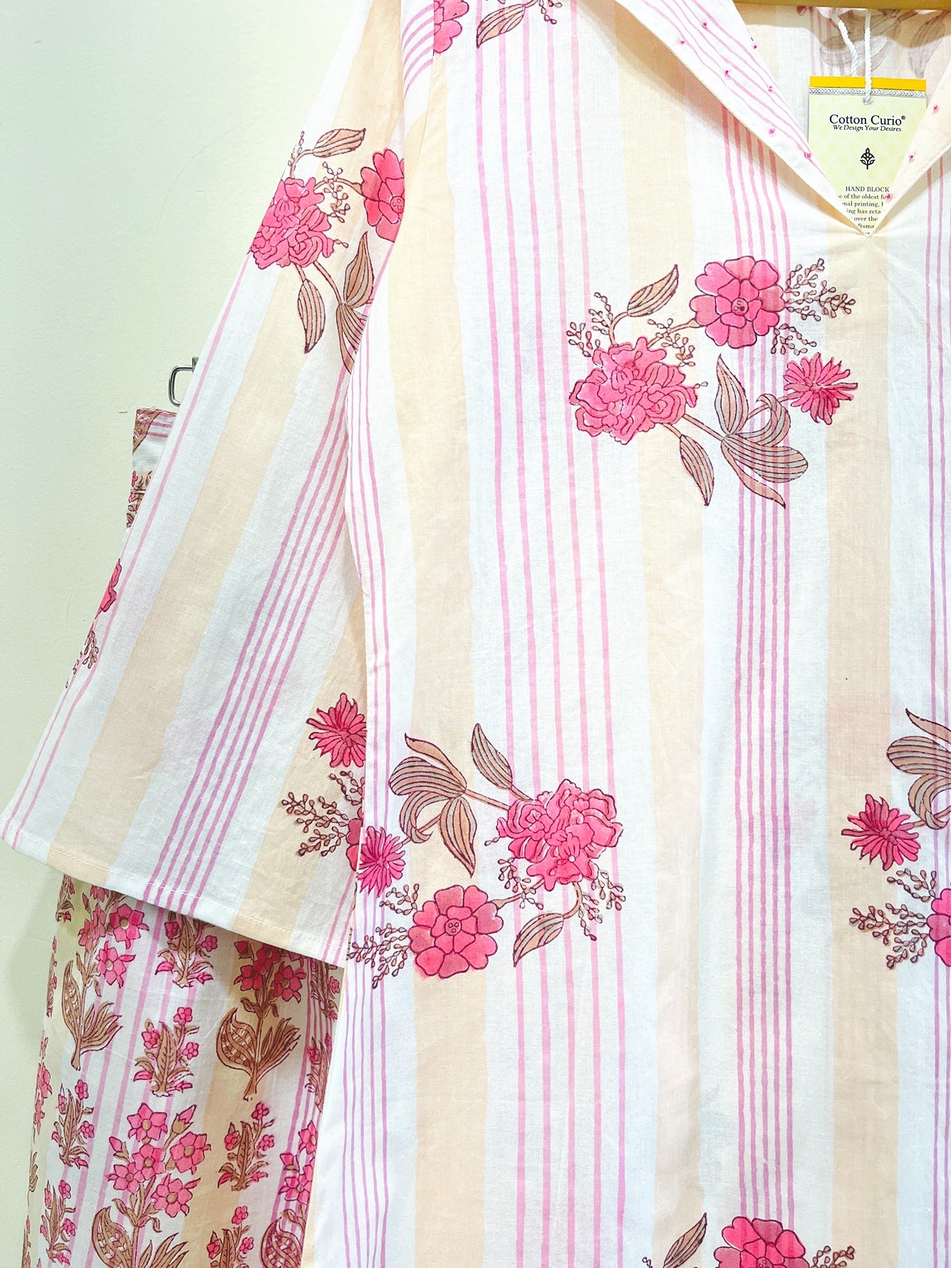 Floral Striped Cotton Co-Ord set