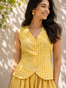 Sunlit Marigold Cotton Vest
