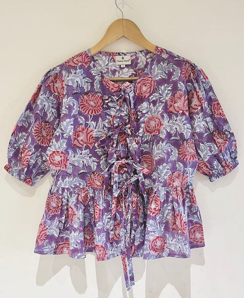 Block Printed Cotton Short Top