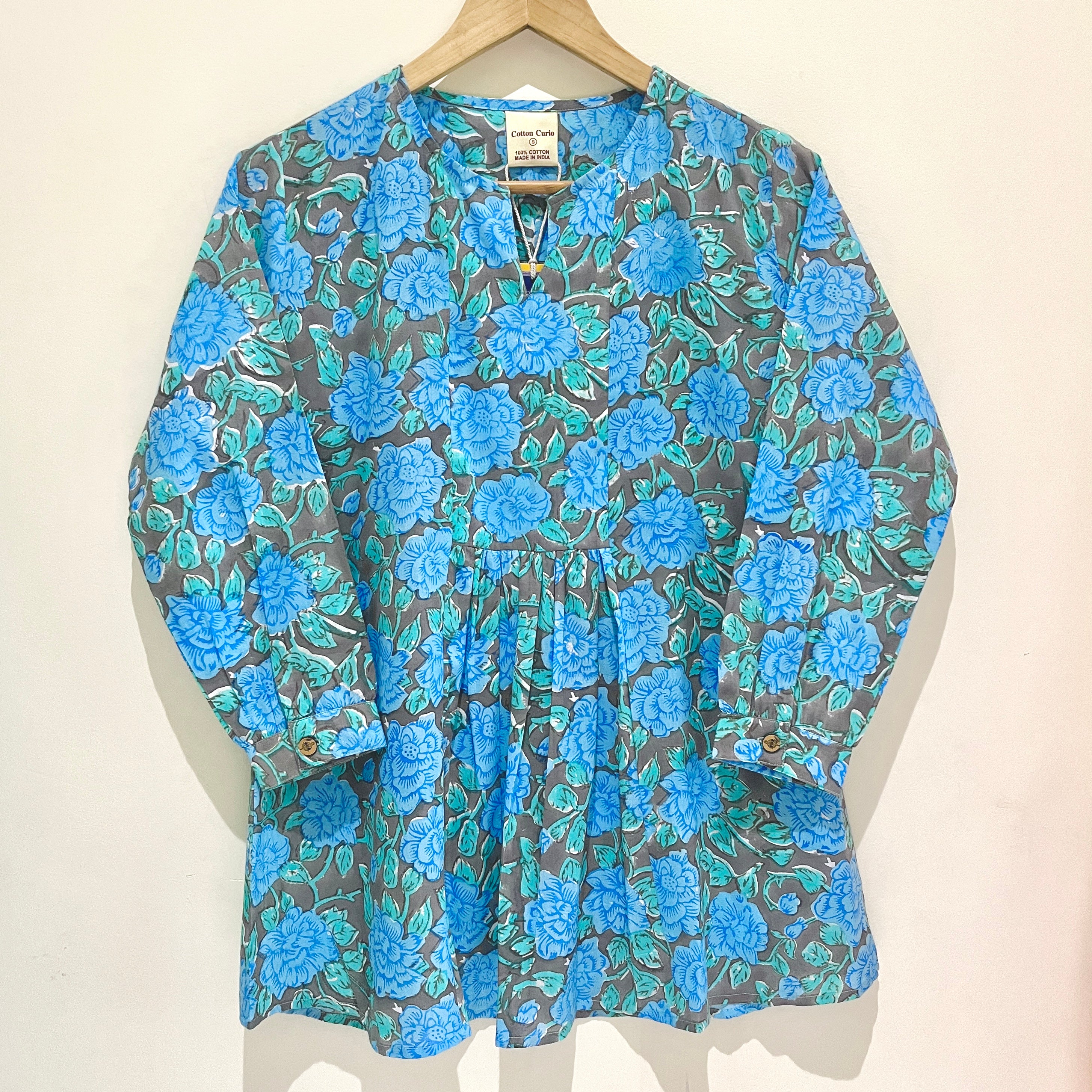 Block Printed Cotton Short Top