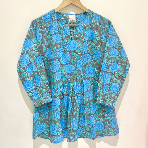 Block Printed Cotton Short Top