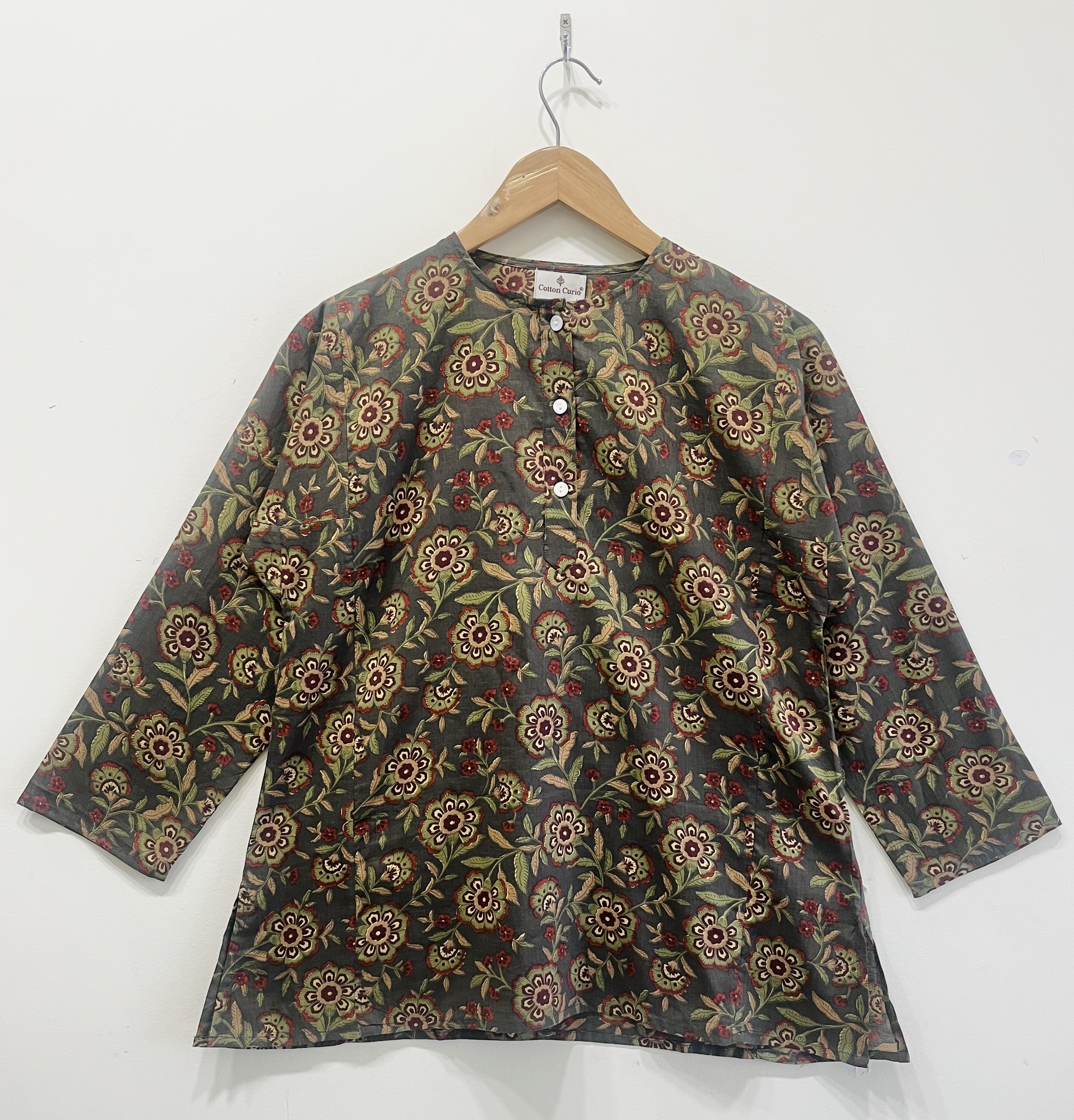 Block Printed Cotton Short Top