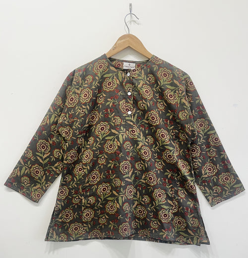 Block Printed Cotton Short Top