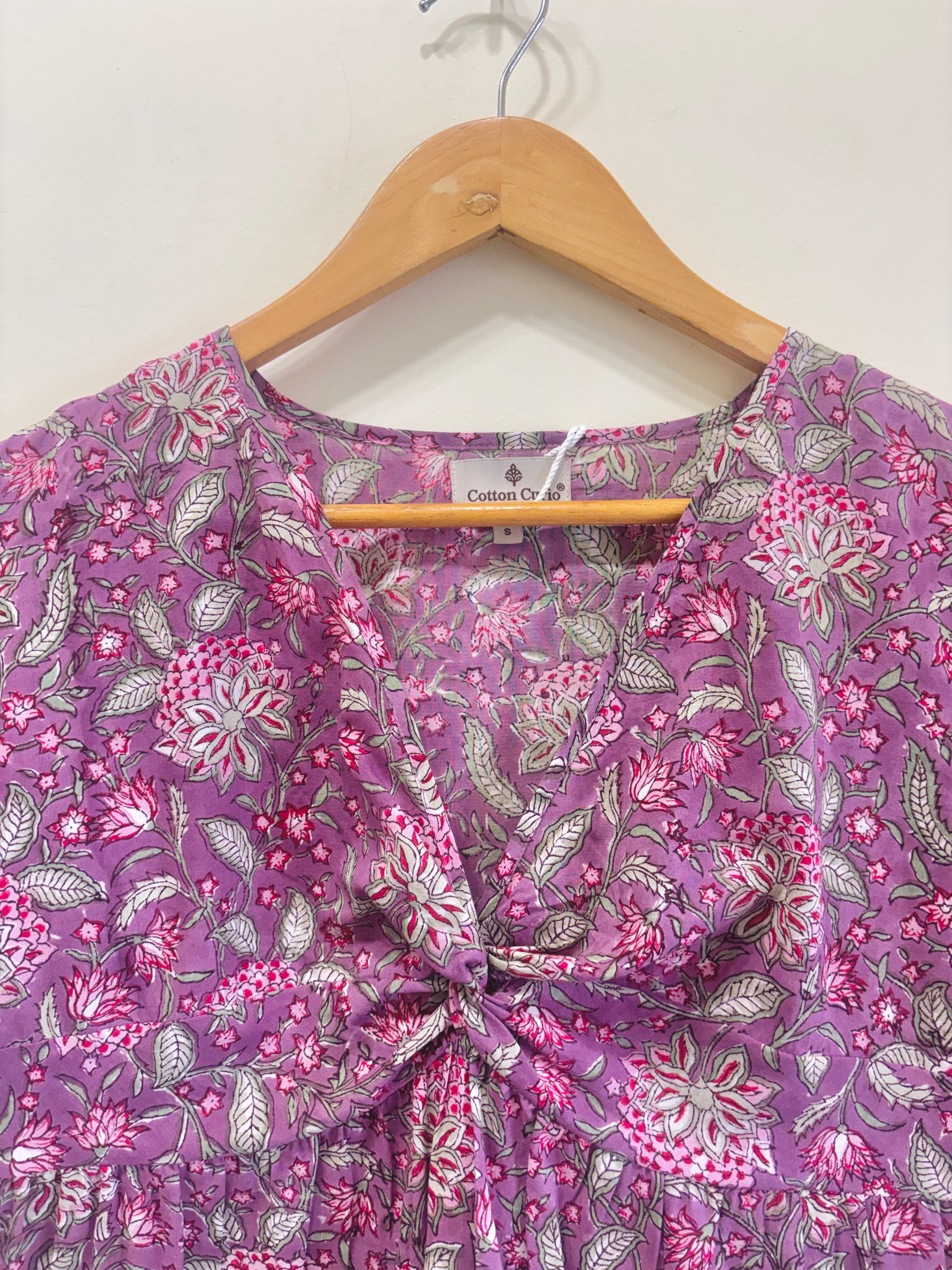 Block Printed Cotton Short Top