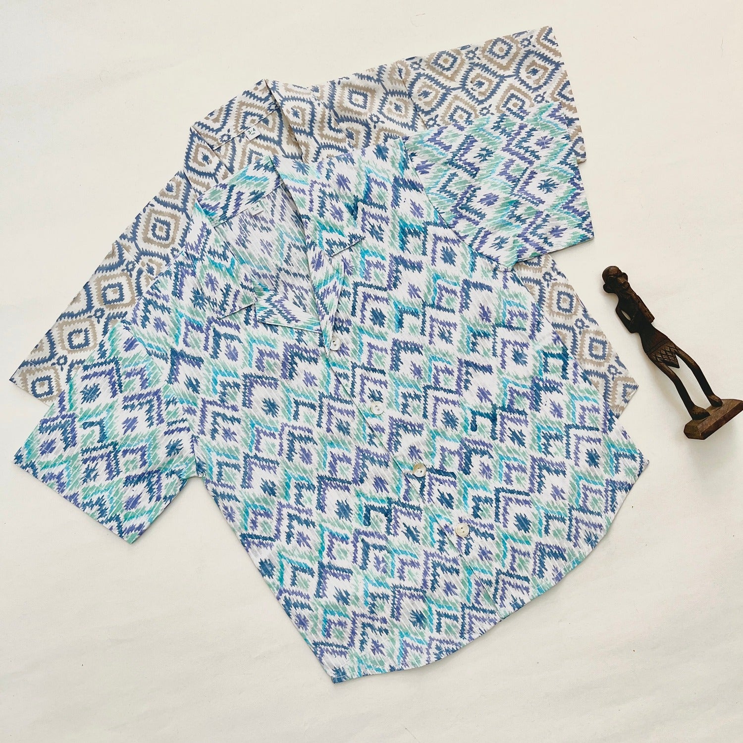 Ikat Cotton Printed Boys Shirt (0-8 Yrs)