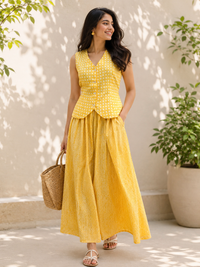 Sunlit Marigold Cotton Vest