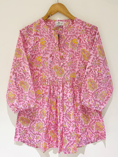 Block Printed Cotton Short Top