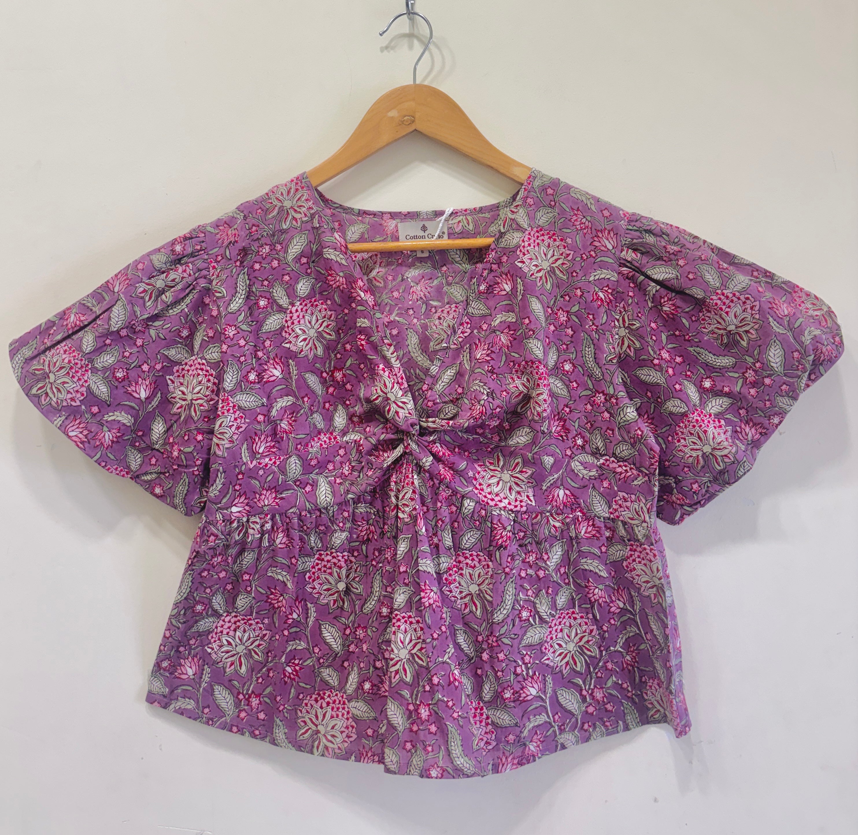 Block Printed Cotton Short Top