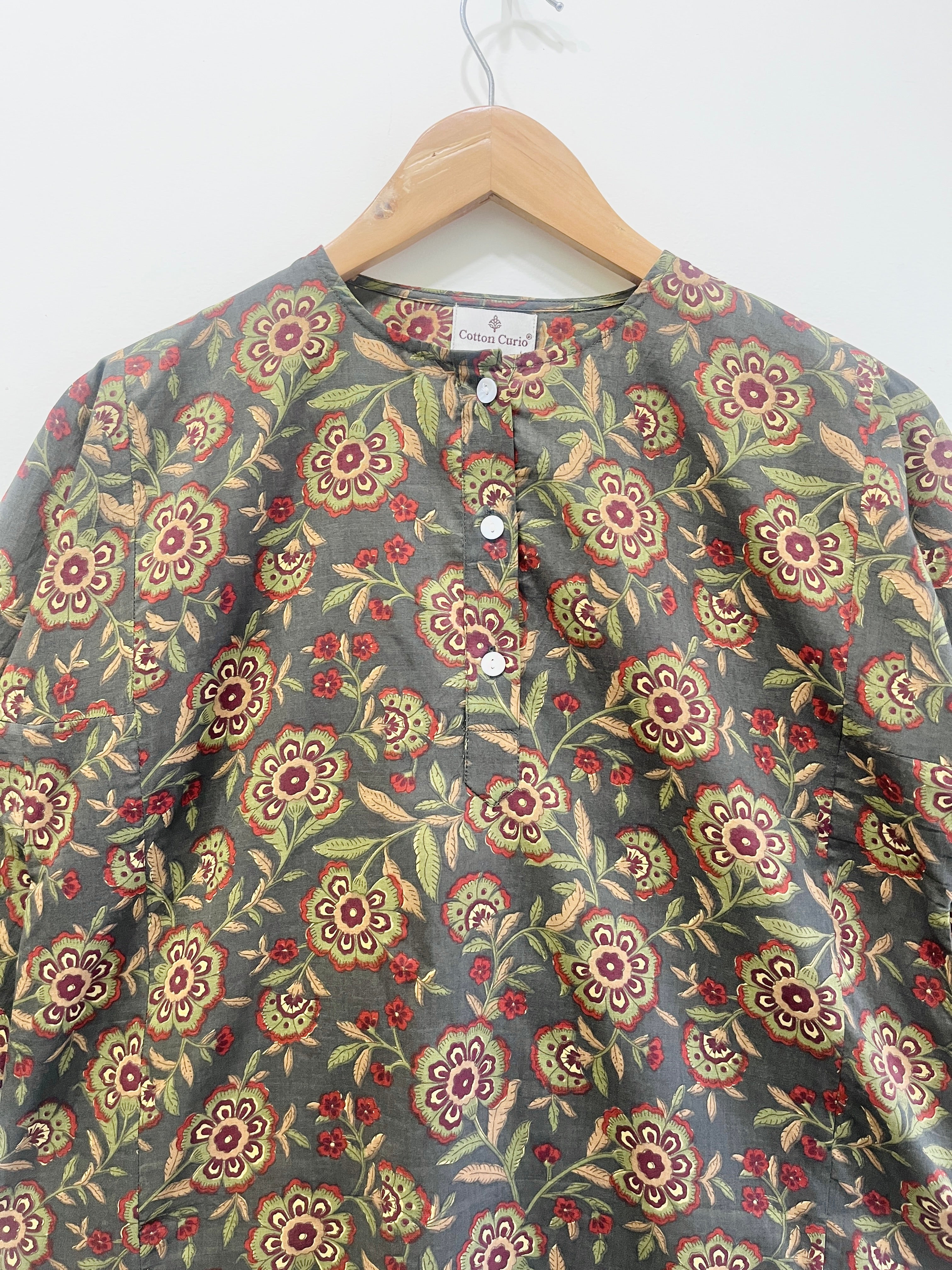 Block Printed Cotton Short Top