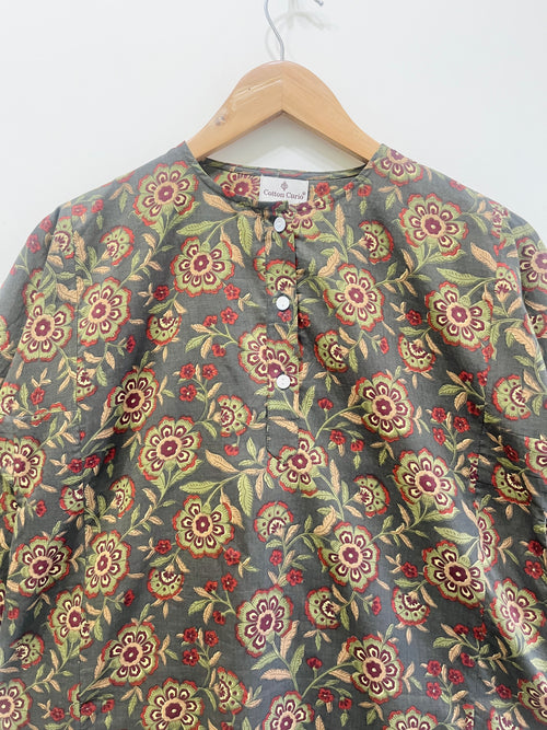 Block Printed Cotton Short Top