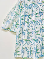 Block Printed Chanderi Silk Short Top