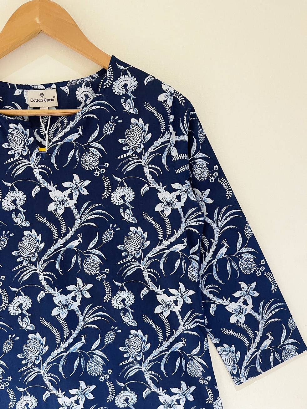 Block Printed Cotton Short Kurti