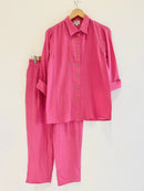 Blush Pink Cotton Co-Ord Set