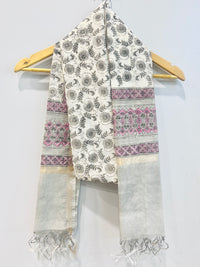 Block Printed Chanderi Dupatta