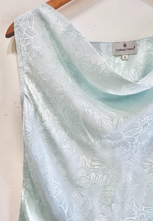 Minty Mist Modal Satin Short Top