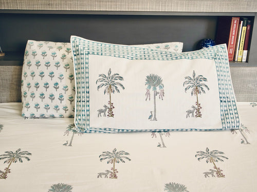 Life Of Palm Bed Sheet with Pillow Covers