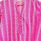 Pink Zig-Zag Cotton Printed Wrap Kurta
