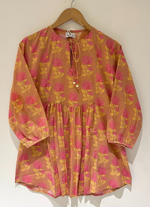 Block Printed Cotton Short Top