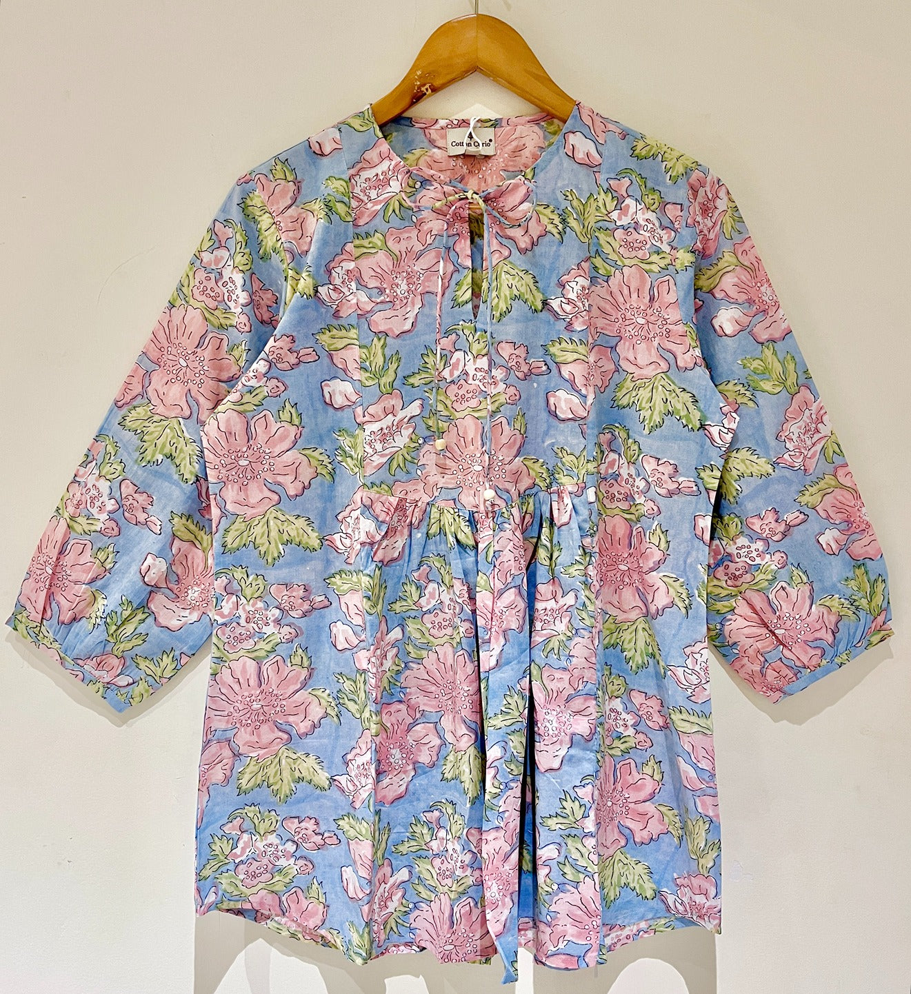 Lotus Block Printed Short Top
