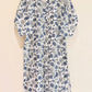 Grey Floral Cotton Block Printed  Kurta