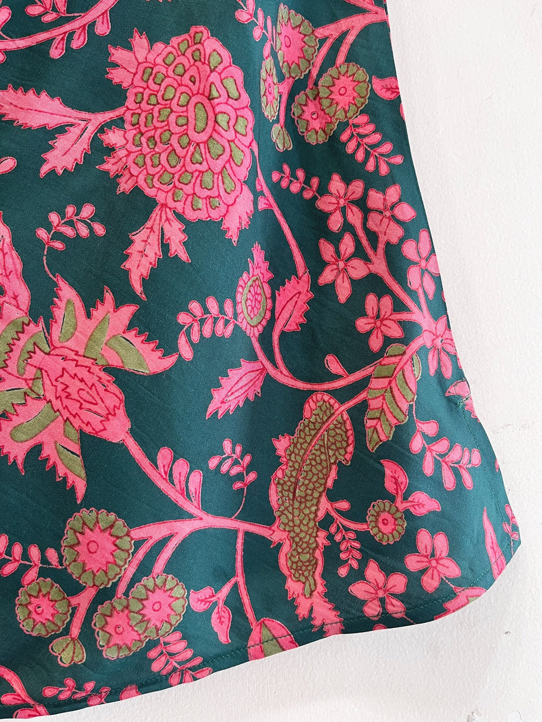 Misty Green Modal Satin Short Top - Pre-Order