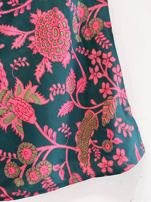 Misty Green Modal Satin Short Top - Pre-Order